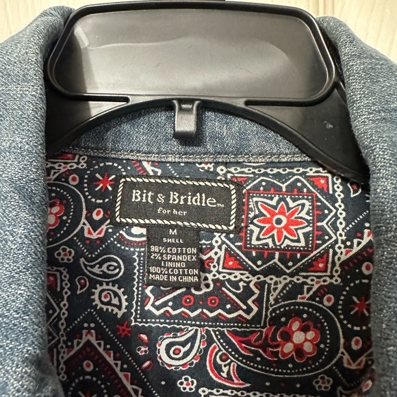 Bit & Bridle for her Denim Jacket Size Medium - Picture 4 of 4